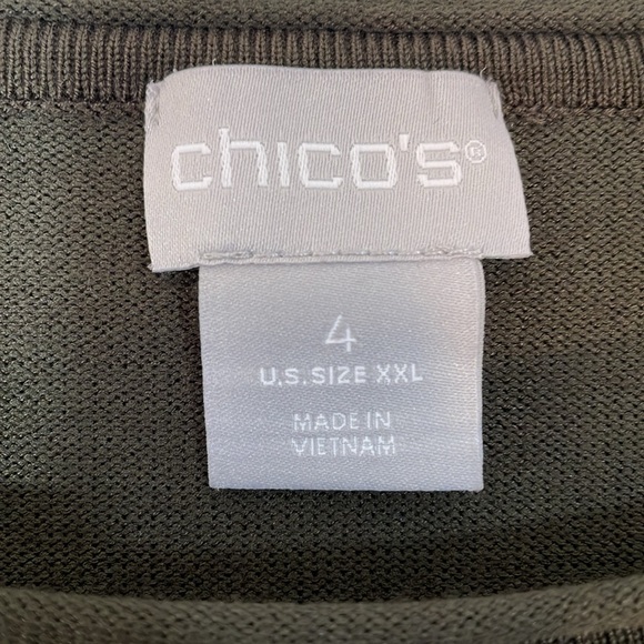 Plus Size Chico’s Sweater Kelp Green Size 4 - Picture 3 of 8